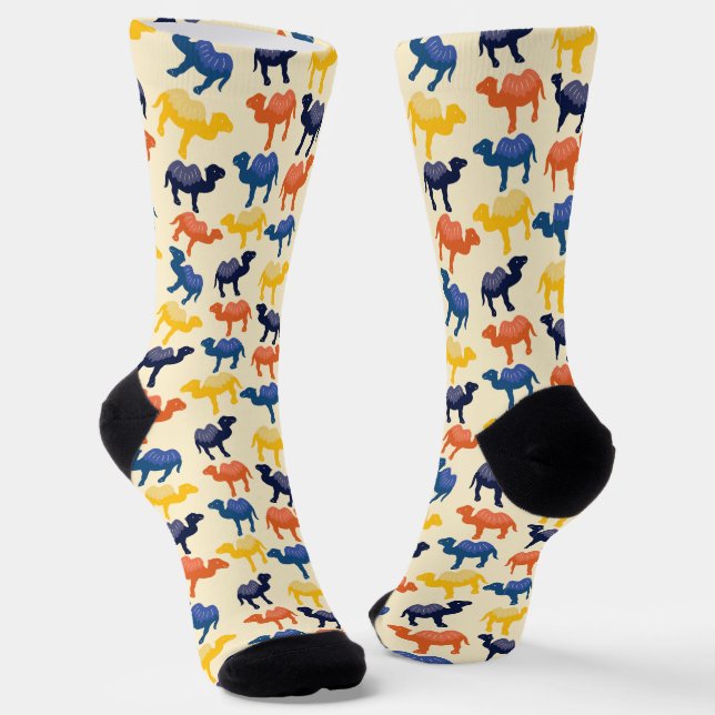 Süße bunte Cartoon-Kamele Muster Socken (Gewinkelt)