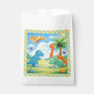 Süße bunte Dinosaurier-Freunde Geburtstag Geschenktütchen