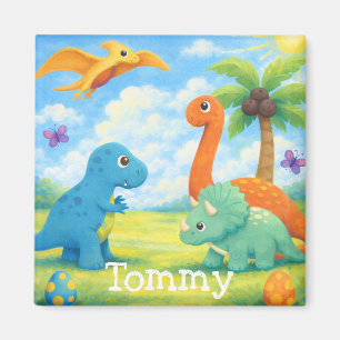 Süße bunte Dinosaurier Freunde Kinder Magnet