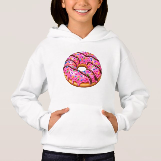 Süße bunte Donut-Gestaltung Hoodie (Vorderseite)