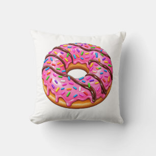 Süße bunte Donut-Gestaltung Kissen