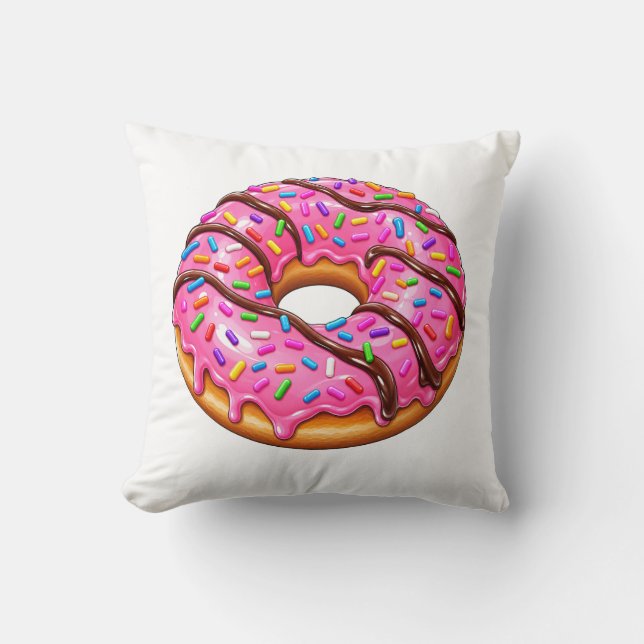 Süße bunte Donut-Gestaltung Kissen (Vorderseite)