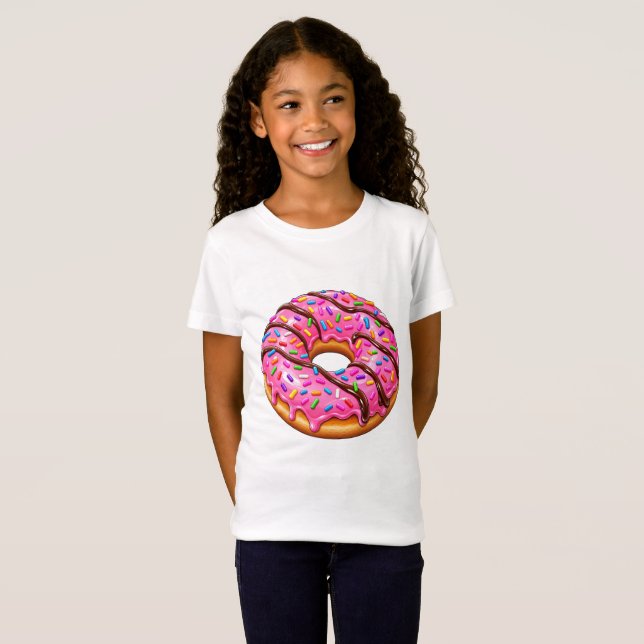 Süße bunte Donut-Gestaltung T-Shirt (Vorne ganz)