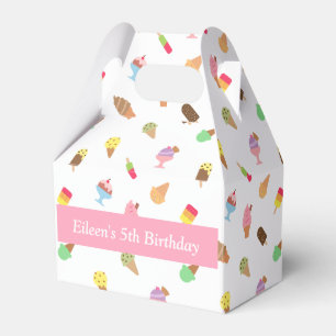 Süße bunte Eiscreme-Muster-Partygeschenkbox Geschenkschachtel