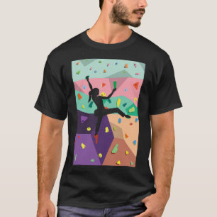 Süße Bunte Felsenkletterwand Boulderwand Kletterer T-Shirt