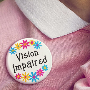 Süße Bunte Florale Typografie Sehbehindertengerech Button
