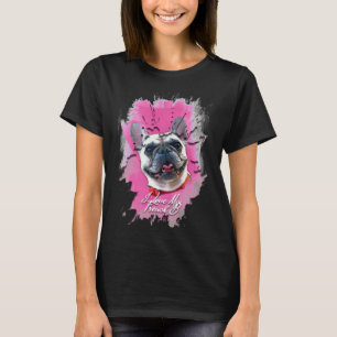 Süße bunte Französische Bulldogge Wasserfarbe & Ac T-Shirt
