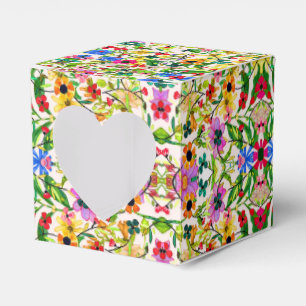 Süße bunte Frühlingsblumen Blumen Geschenkschachtel