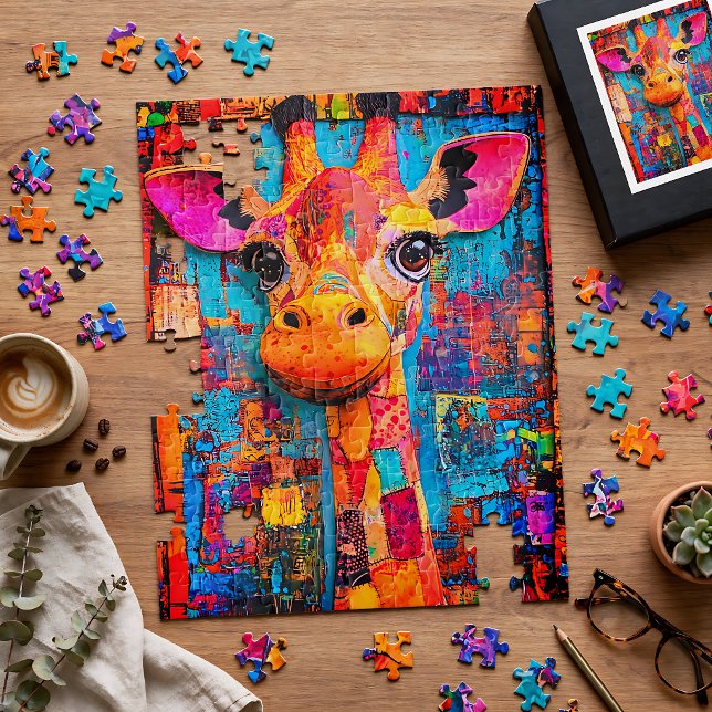 Süße bunte Giraffe Puzzle (Von Creator hochgeladen)