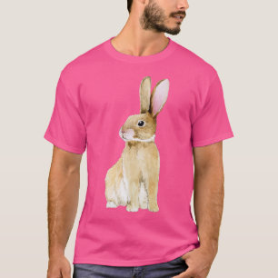 Süße bunte Hasengesicht-Tie-Dye-Brille Kaninchen E T-Shirt
