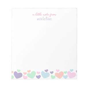 Süße bunte Herz-Schrift-Stationery Notizblock