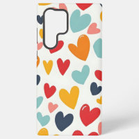 Süße bunte Herzen Doodle Romantik