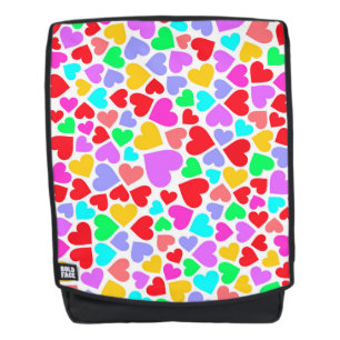 Süße bunte Herzen Muster Rucksack