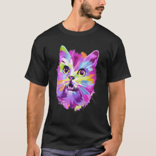 Süße bunte Katze T-Shirt