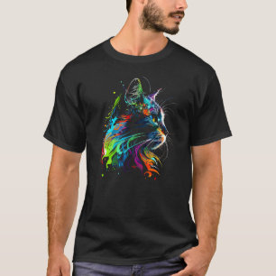 Süße bunte Katzen Gesichts Für Katze Bunte Katzen  T-Shirt