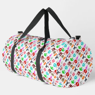 Süße bunte lustige Monster-Muster Duffle Bag