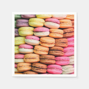 Süße bunte Macarons Serviette