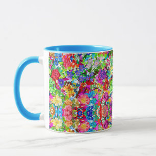 Süße bunte magische Blumen All-Over-Print T-Shirt Tasse