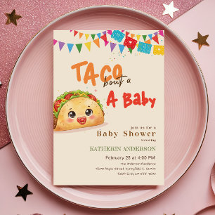 Süße bunte mexikanische Fiesta-Taco-Baby-Party Einladung