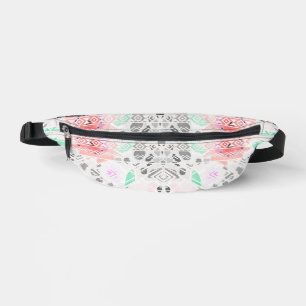Süße bunte pastellfarbene Blumen Azteken Bauchtasche