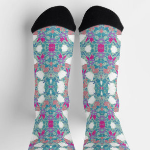 Süße bunte pastellfarbene Blumen Garten Socken