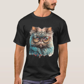 Süße bunte Perserkatze Valentinstag 1 T-Shirt