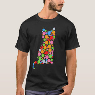 Süße bunte Punktkatze Internationaler Punktetag T-Shirt