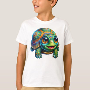 Süße bunte Schildkröten-Illustration T-Shirt