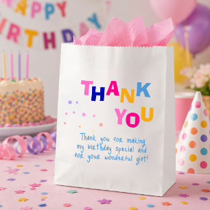 Süße bunte Sterne Mädchen Geburtstag Danke Geschenktütchen