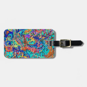 Süße bunte vintage Blumendekoration Gepäckanhänger