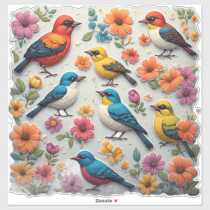 Süße bunte Vogel-Aufkleber-Sammlung 🐦 Aufkleber