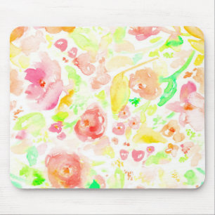 Süße bunte Wasserfarbenblumen Mousepad