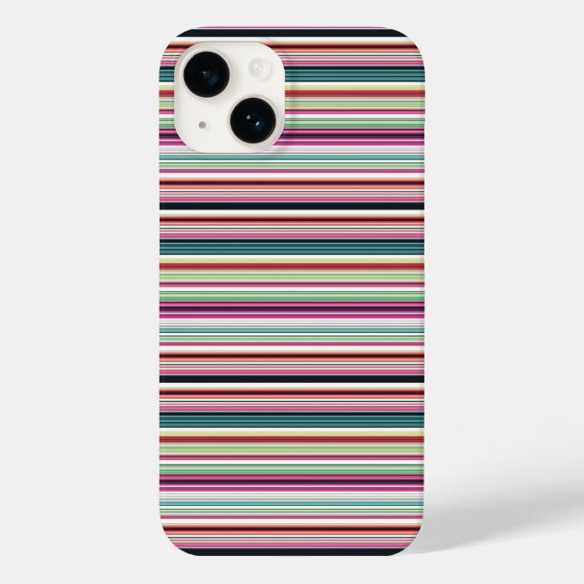 Süße bunte weiße Streifen Case-Mate iPhone Hülle (Rückseite)
