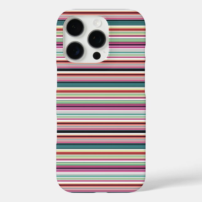 Süße bunte weiße Streifen Case-Mate iPhone Hülle (Rückseite)