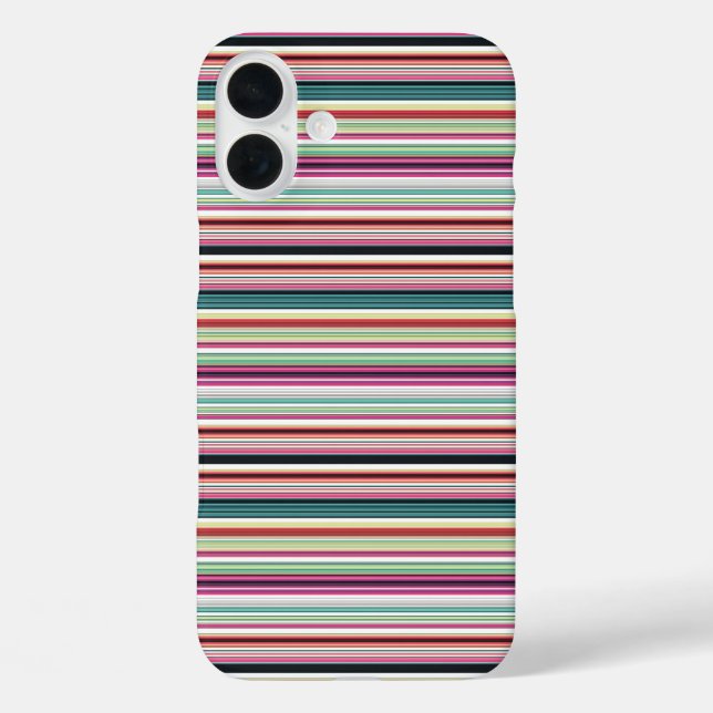 Süße bunte weiße Streifen Case-Mate iPhone Hülle (Rückseite)