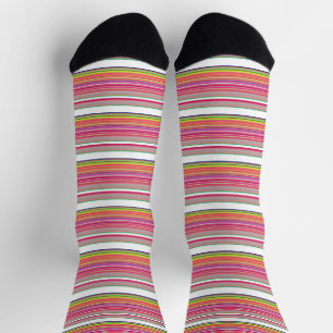 Süße bunte weiße Streifen Socken