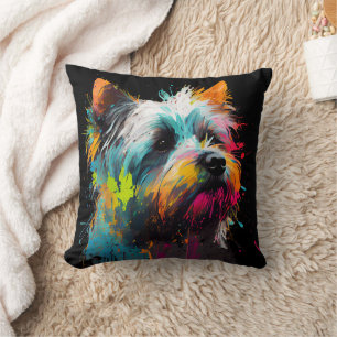 Süße bunte Yorkie-Wurfkissen Kissen