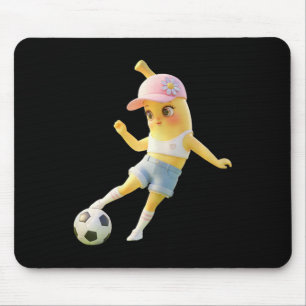 Süße Bynana Fußball Mädchen, Lustiger Fußball Spie Mousepad