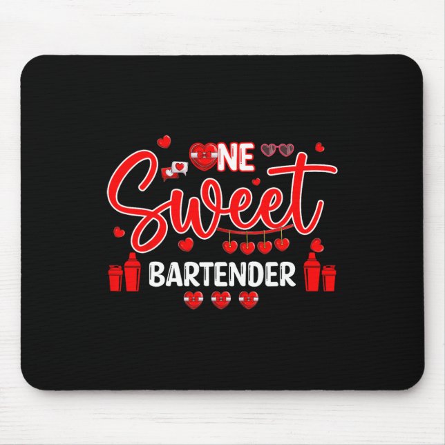 Süße Byrtender Valentinstag Herzen Stolze Arbeit T Mousepad (Vorne)