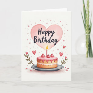 Süße Cake-Art-Geburtstagskarte Karte
