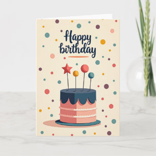 Süße Cake-Illustrationskarte Karte