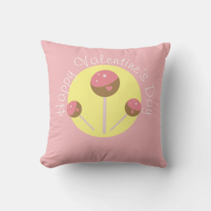 Süße Cake Pop Valentinstag  Pink    Kissen