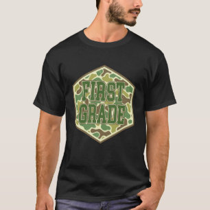 Süße Camo Erste Klasse Zurück zur Schule Lustiger T-Shirt