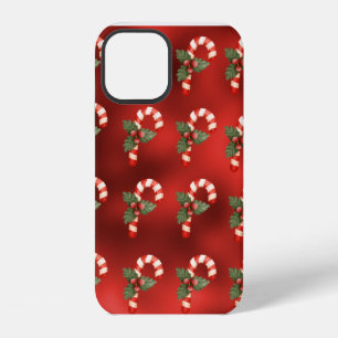 Süße Candy Cane Rote Metallische Feiertage iPhone 12 Hülle