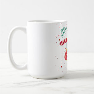 Süße Candy Cane und Weihnachtsdekorationen Feierta Kaffeetasse