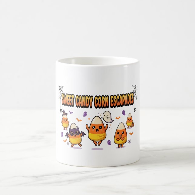 Süße Candy Corn Halloween-Party Kaffeetasse (Mittel)