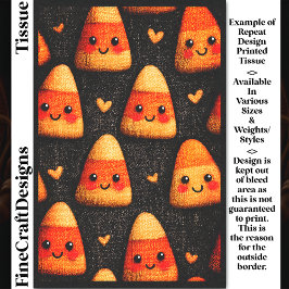 Süße Candy Corn Wiederholungsmuster DW1F Decoupage Seidenpapier
