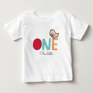 Süße Candy Damast Mädchen 1. Geburtstagsfeier Baby T-shirt