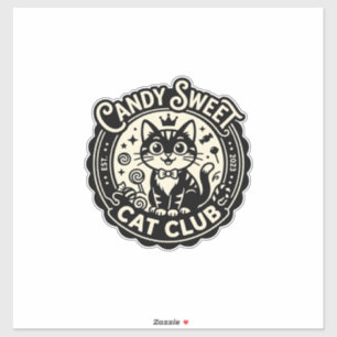 Süße Candy-Katze Lustige Katze Grafik - Candy Swee Aufkleber