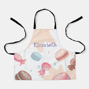 Süße Candy Macarons Personalisiert Schürze